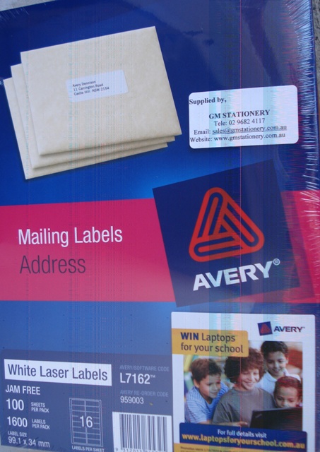 Avery 959003 Label L7162-100 99.1 x 34mm Box 100